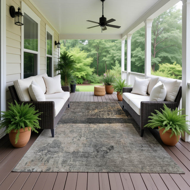 Dalyn Nouveau NV16 Coffee Rug outdoor lifestyle image
