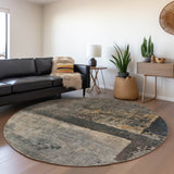 Dalyn Nouveau NV16 Coffee Rug shown in a room
