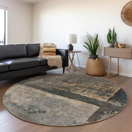 Dalyn Nouveau NV16 Coffee Rug shown in a room