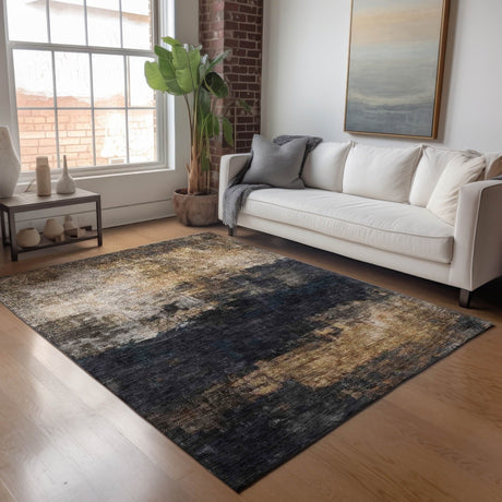 Dalyn Nouveau NV17 Charcoal Rug shown in a room