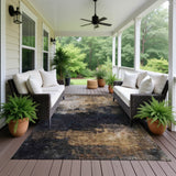 Dalyn Nouveau NV17 Charcoal Rug outdoor lifestyle image