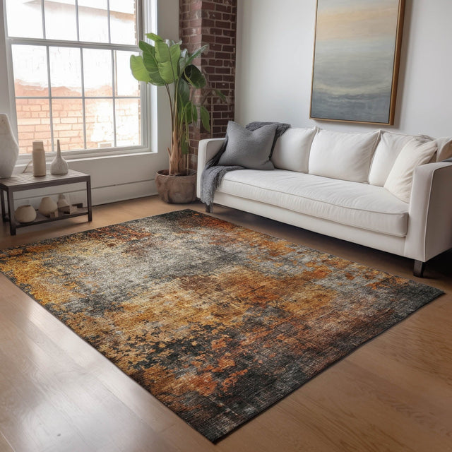 Dalyn Nouveau NV18 Paprika Rug shown in a room