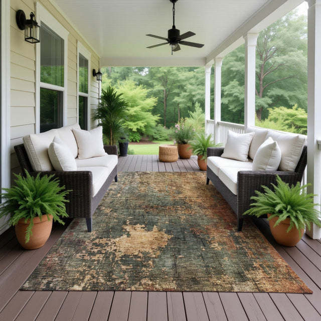 Dalyn Nouveau NV19 Sage Rug outdoor lifestyle image
