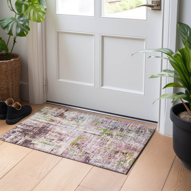 Dalyn Nouveau NV2 Lavender Rug shown in a room
