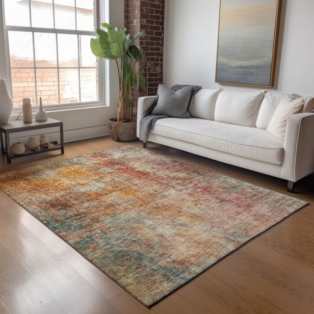 Dalyn Nouveau NV21 Tan Rug shown in a room