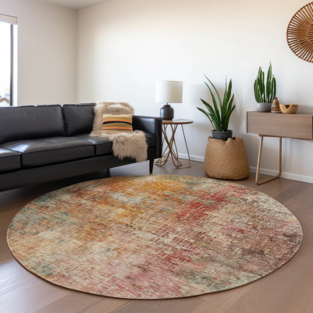 Dalyn Nouveau NV21 Tan Rug shown in a room