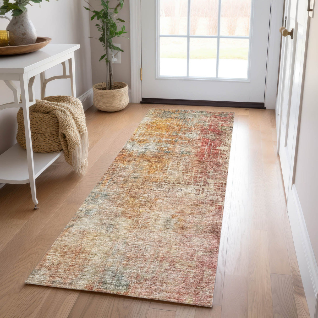 Dalyn Nouveau NV21 Tan Rug shown in a room