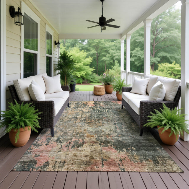 Dalyn Nouveau NV22 Sage Rug outdoor lifestyle image