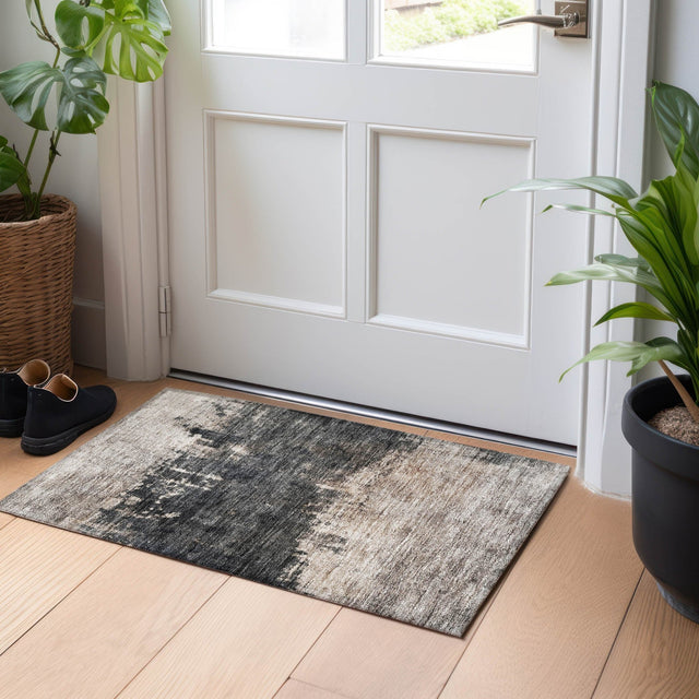 Dalyn Nouveau NV23 Taupe Rug shown in a room