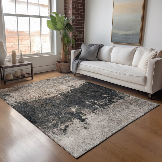 Dalyn Nouveau NV23 Taupe Rug shown in a room
