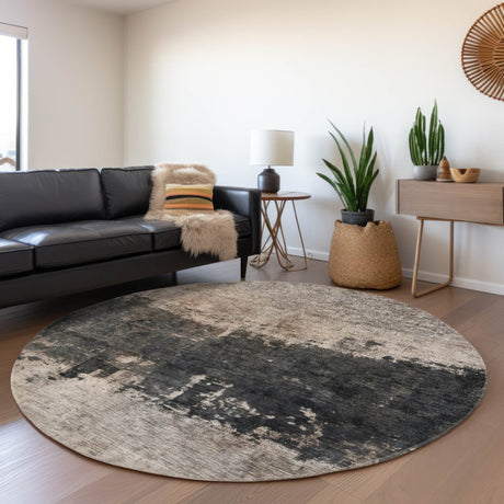 Dalyn Nouveau NV23 Taupe Rug shown in a room