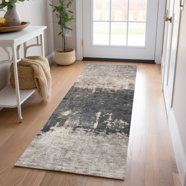 Dalyn Nouveau NV23 Taupe Rug shown in a room