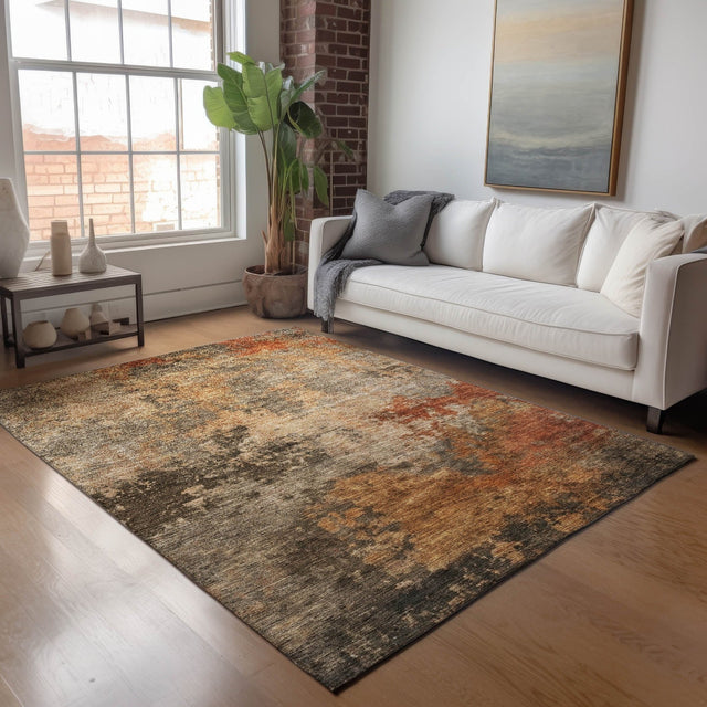 Dalyn Nouveau NV24 Khaki Rug shown in a room