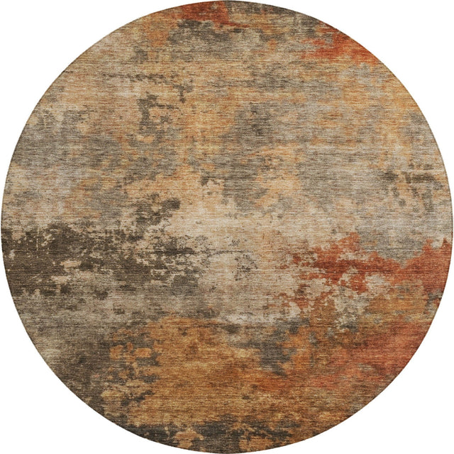 Dalyn Nouveau NV24 Khaki Rug round rug