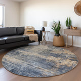Dalyn Nouveau NV25 Denim Rug shown in a room