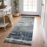Dalyn Nouveau NV3 Navy Rug shown in a room