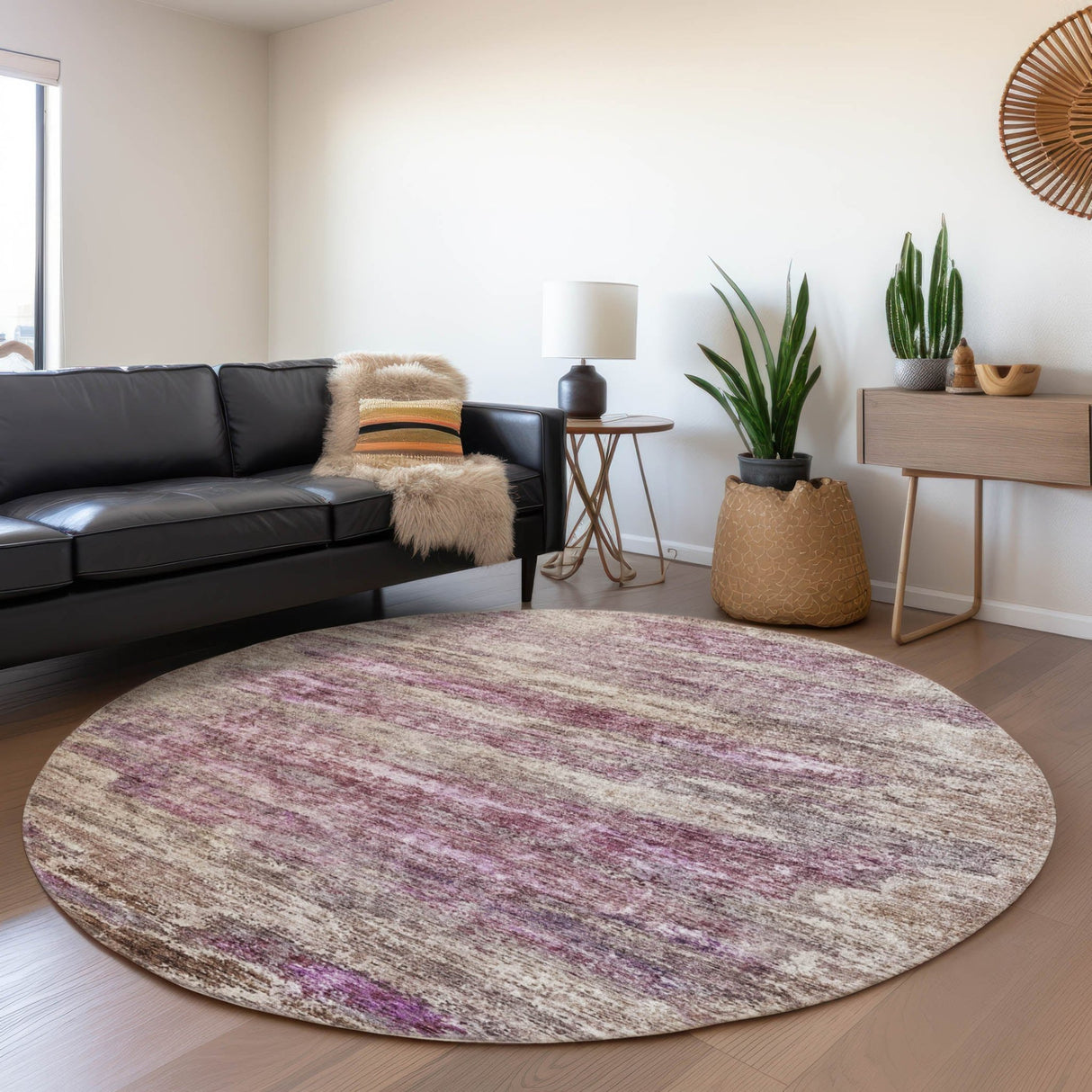 Dalyn Nouveau NV4 Blush Rug shown in a room
