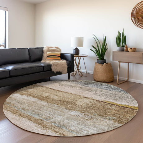 Dalyn Nouveau NV5 Beige Rug shown in a room