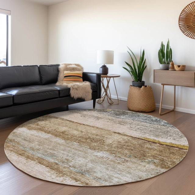 Dalyn Nouveau NV5 Beige Rug shown in a room
