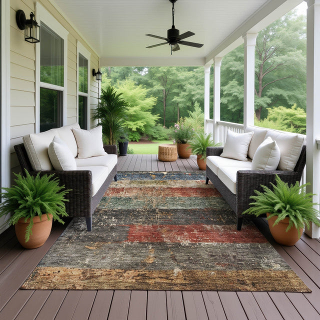 Dalyn Nouveau NV6 Fern Rug outdoor lifestyle image