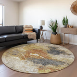 Dalyn Nouveau NV7 Taupe Rug shown in a room