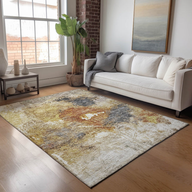Dalyn Nouveau NV7 Taupe Rug shown in a room