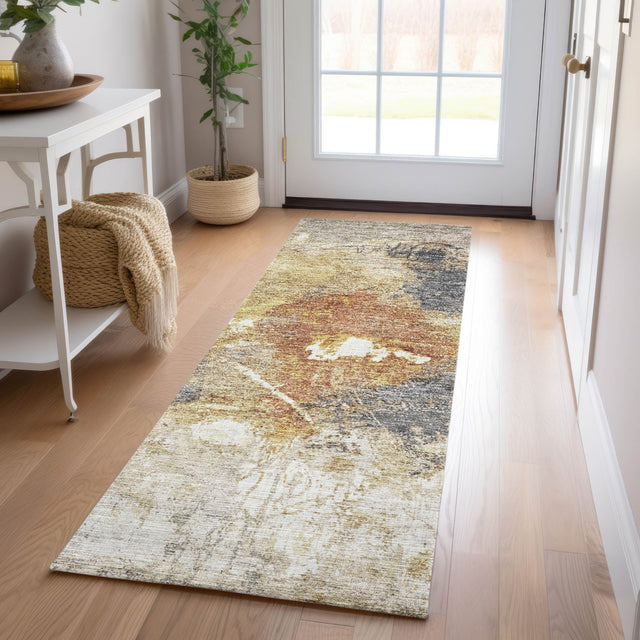 Dalyn Nouveau NV7 Taupe Rug shown in a room