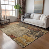 Dalyn Nouveau NV9 Khaki Rug shown in a room