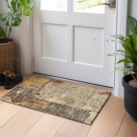 Dalyn Nouveau NV9 Khaki Rug shown in a room