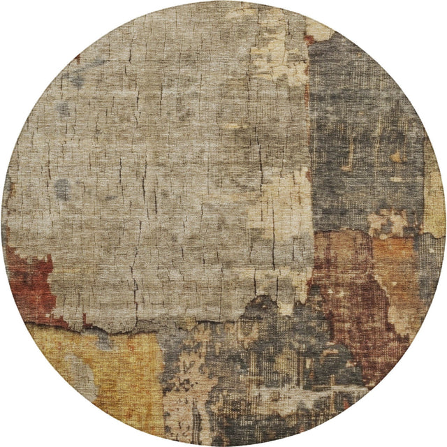 Dalyn Nouveau NV9 Khaki Rug round rug