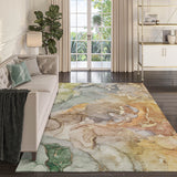 Dalyn Odyssey OY1 Taupe Rug shown in a room
