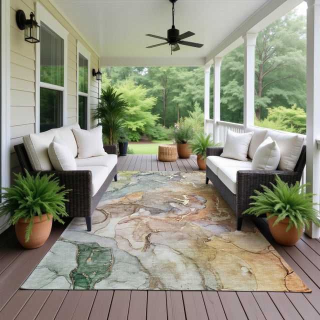 Dalyn Odyssey OY1 Taupe Rug outdoor lifestyle image