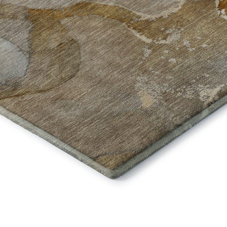 Dalyn Odyssey OY10 Chocolate Rug corner detail