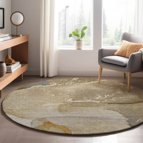 Dalyn Odyssey OY10 Chocolate Rug shown in a room