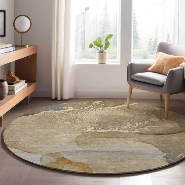 Dalyn Odyssey OY10 Chocolate Rug shown in a room