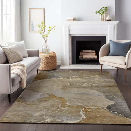 Dalyn Odyssey OY10 Chocolate Rug shown in a room