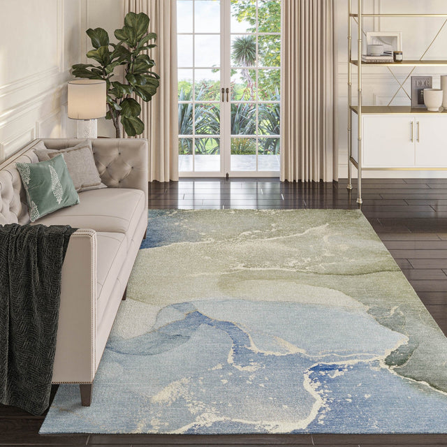 Dalyn Odyssey OY10 Sky Rug shown in a room