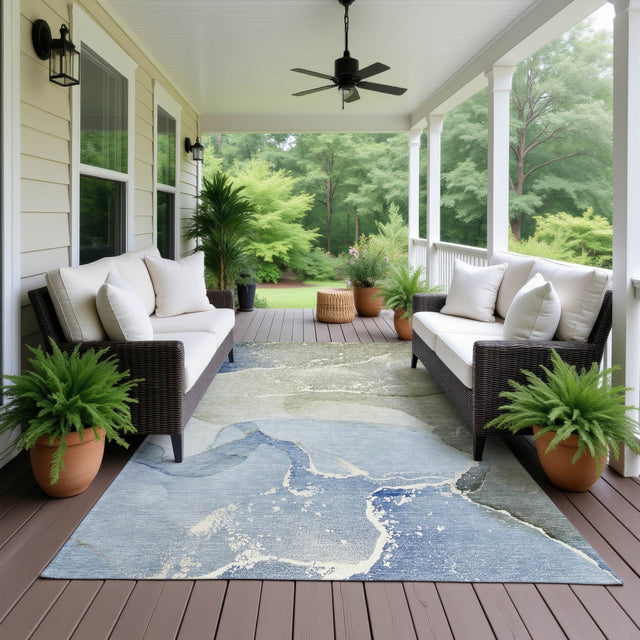 Dalyn Odyssey OY10 Sky Rug outdoor lifestyle image