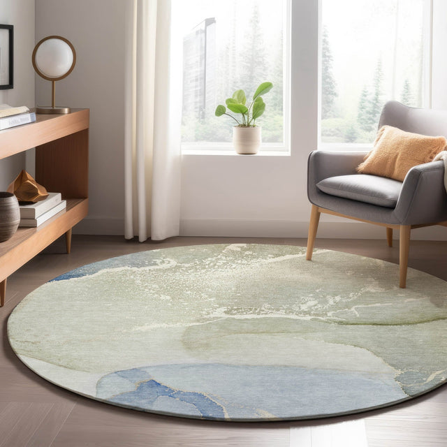 Dalyn Odyssey OY10 Sky Rug shown in a room