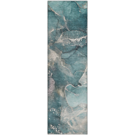 Dalyn Odyssey OY11 Teal Rug runner rug