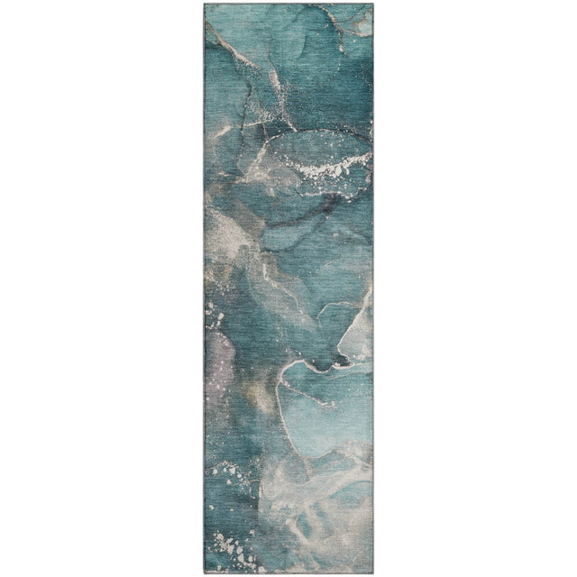 Dalyn Odyssey OY11 Teal Rug runner rug