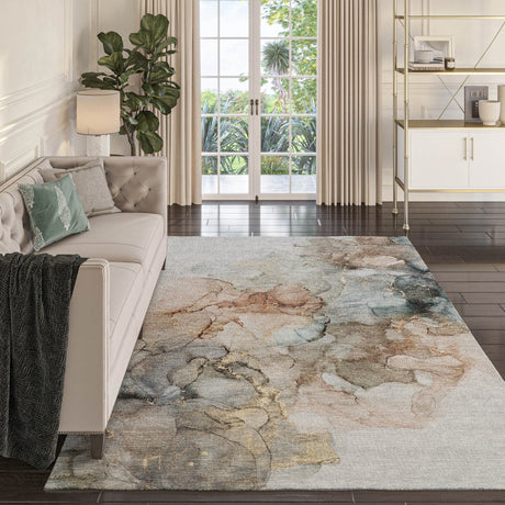 Dalyn Odyssey OY12 Tan Rug shown in a room
