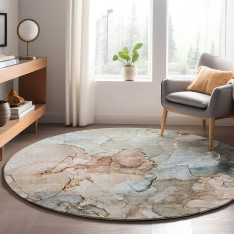 Dalyn Odyssey OY12 Tan Rug shown in a room