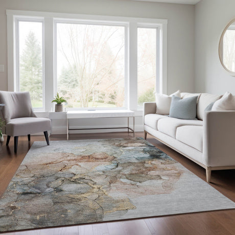 Dalyn Odyssey OY12 Tan Rug shown in a room