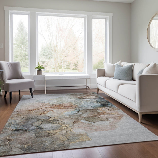 Dalyn Odyssey OY12 Tan Rug shown in a room