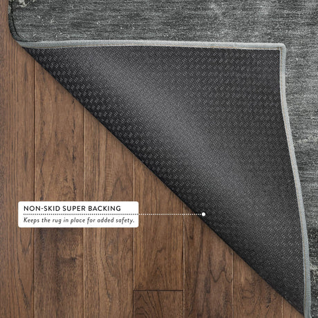 Dalyn Odyssey OY14 Charcoal Rug backing detail