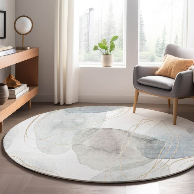 Dalyn Odyssey OY15 Pearl Rug shown in a room