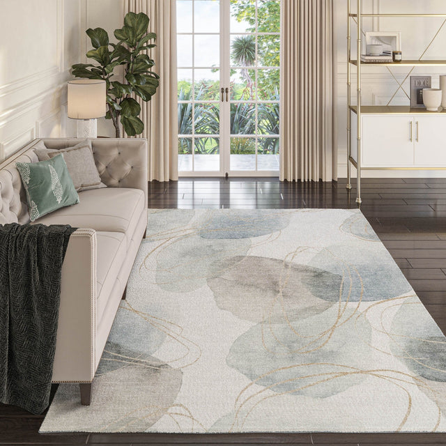Dalyn Odyssey OY15 Pearl Rug shown in a room