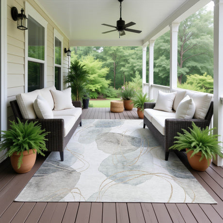 Dalyn Odyssey OY15 Pearl Rug outdoor lifestyle image