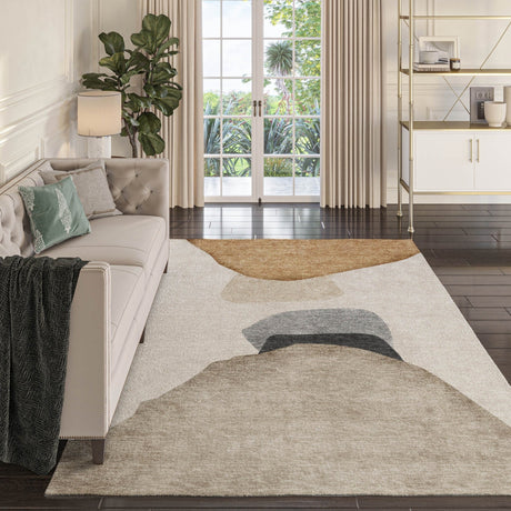 Dalyn Odyssey OY17 Taupe Rug shown in a room